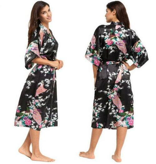 Silk Kimono Robe Bathrobe Women Satin Robe Silk Robes Night Sexy Robes