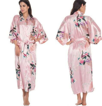 Silk Kimono Robe Bathrobe Women Satin Robe Silk Robes Night Sexy Robes