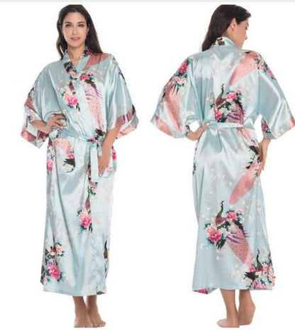 Silk Kimono Robe Bathrobe Women Satin Robe Silk Robes Night Sexy Robes