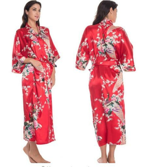 Silk Kimono Robe Bathrobe Women Satin Robe Silk Robes Night Sexy Robes