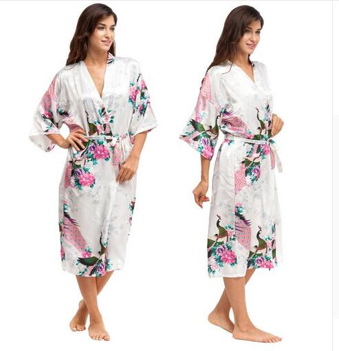 Silk Kimono Robe Bathrobe Women Satin Robe Silk Robes Night Sexy Robes