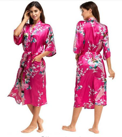 Silk Kimono Robe Bathrobe Women Satin Robe Silk Robes Night Sexy Robes