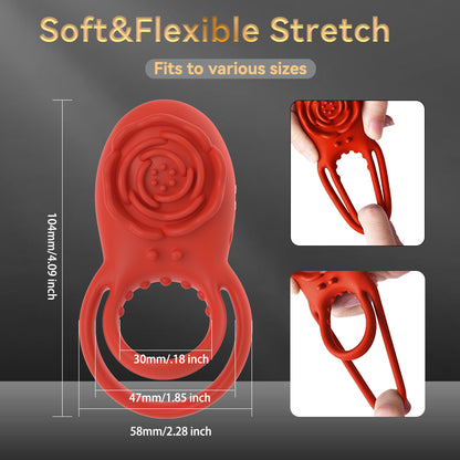 Ring With Rose Clitoral Vibrator- Couples