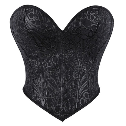 Corsets Crop Tops Golden Printed Bustiers