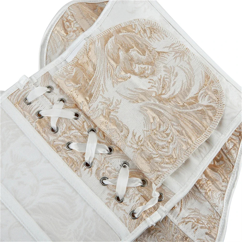 Corsets Crop Tops Golden Printed Bustiers