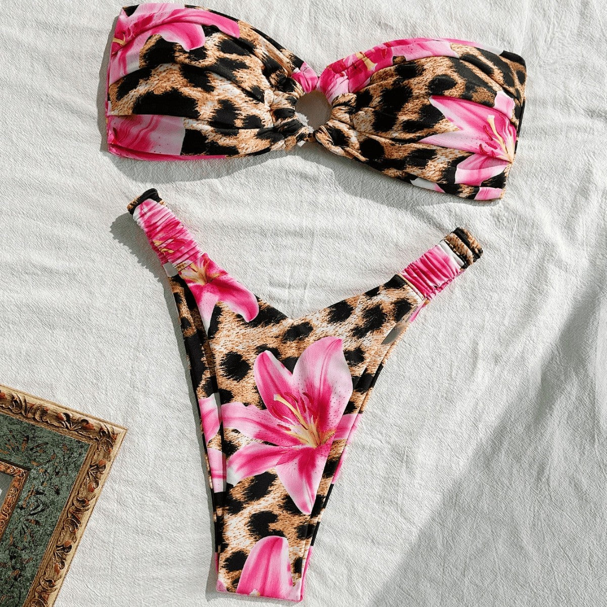 Tube Top Sexy Split Bikini Swimsuit For Women