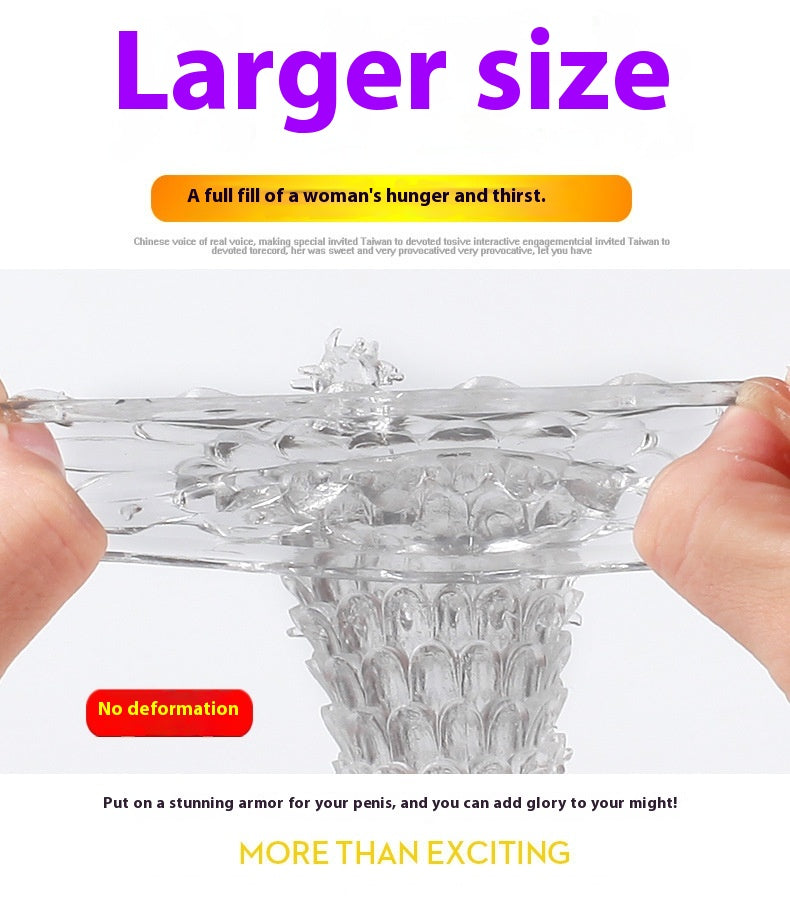 FaucetDragon ScaleDragon Root Long And Thick Crystal Wolf Tooth Spiny Condom For Men