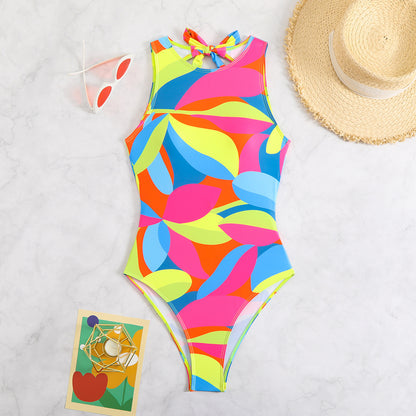 Printed Multi-color Swimsuit For Women