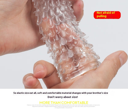 FaucetDragon ScaleDragon Root Long And Thick Crystal Wolf Tooth Spiny Condom For Men
